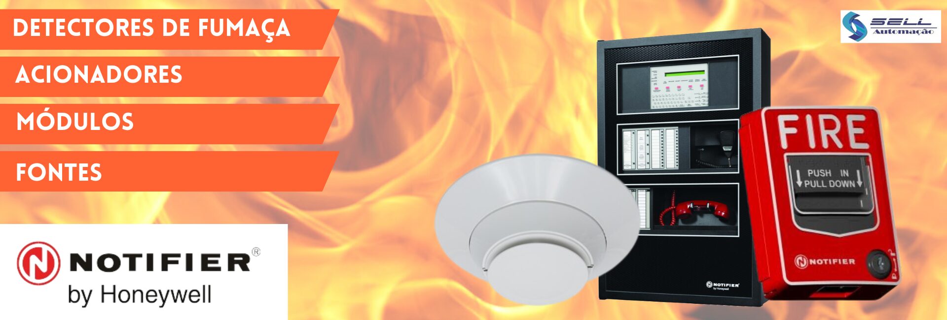 Slider Sell automação -Honeywell Notifier - Alarmes de incêndio
